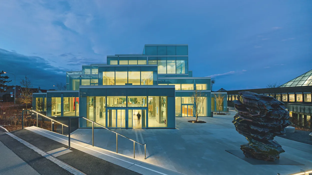 The SQUARE Learning Center in St. Gallen, Switzerland, is an innovative place to think, learn and work, built using ECOPact+ low-carbon concrete with ECOCycle® inside.