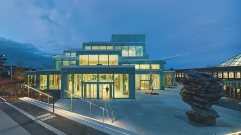 The SQUARE Learning Center in St. Gallen, Switzerland, is an innovative place to think, learn and work, built using ECOPact+ low-carbon concrete with ECOCycle® inside.